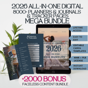 8000+ (2026) All-In-One Digital Planners & Journals Mega Bundle