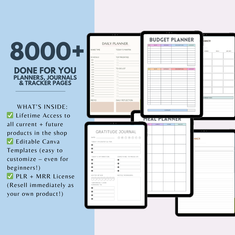 8000+ (2026) All-In-One Digital Planners & Journals Mega Bundle - Image 6