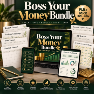 Boss Your Money Bundle | Budget & Savings Planner +PLR|MRR